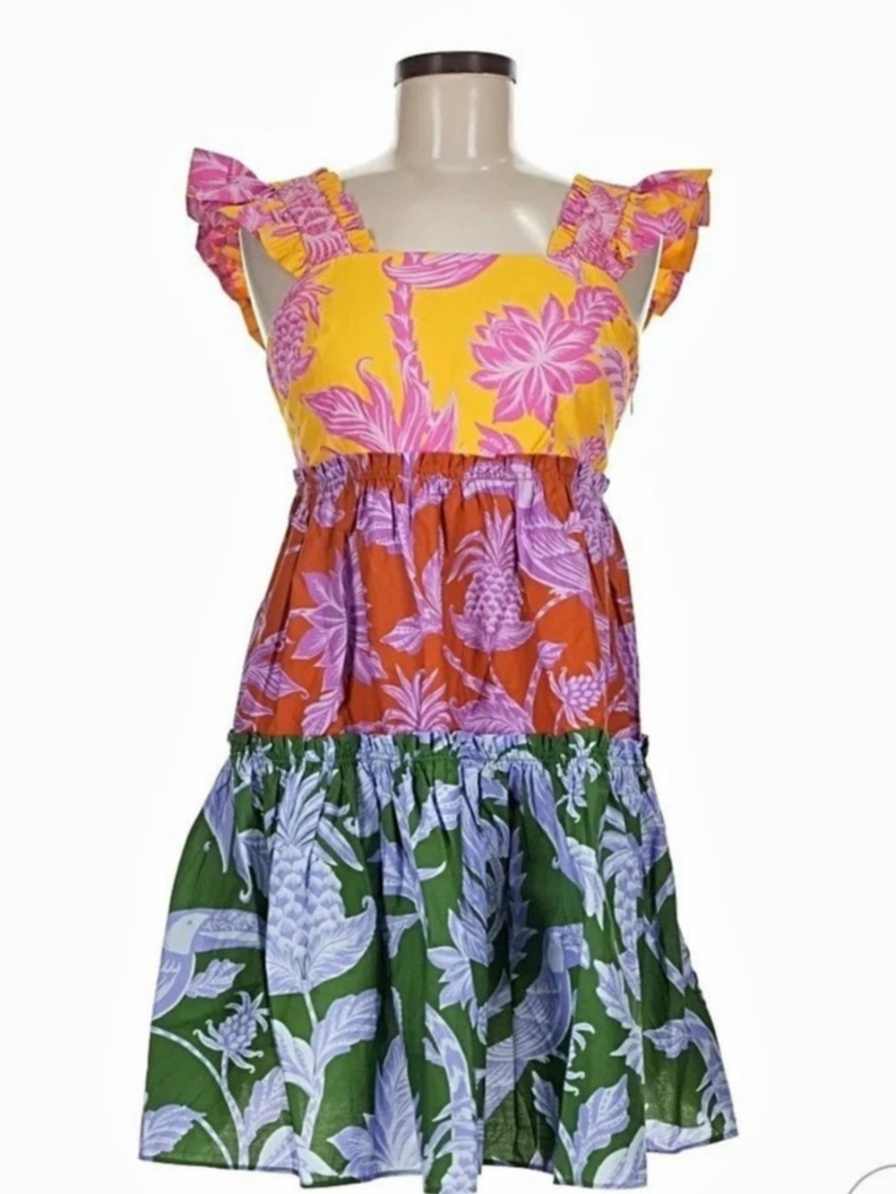 Farm rio Floral Tiered Dress Size M (8) Like New